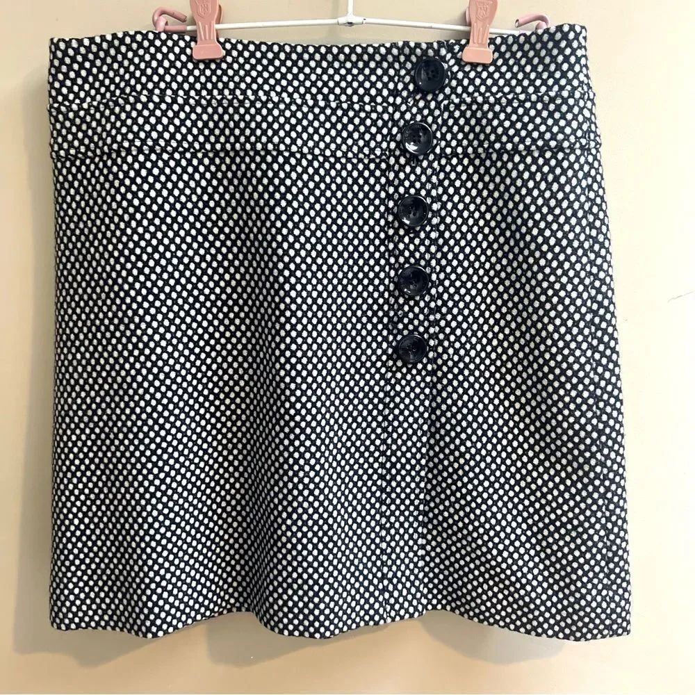 Talbots wool black/ white mink Skirt 12
